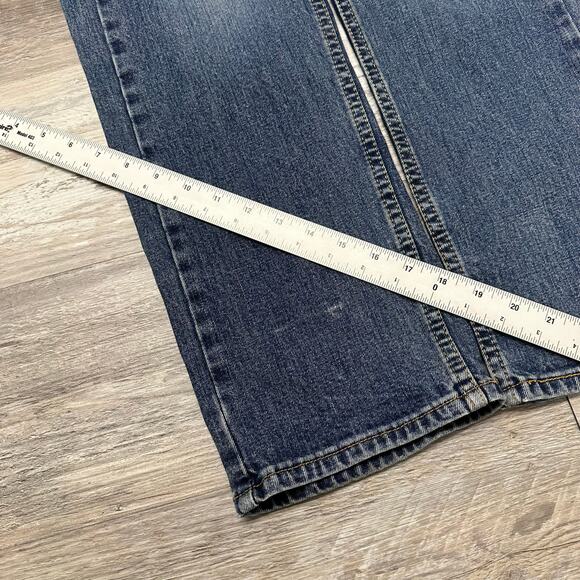 Levis 505 Mid Wash Blue Mens 32x32 Regular Straight Leg Stretch Jeans Red Tab - Picture 4 of 13